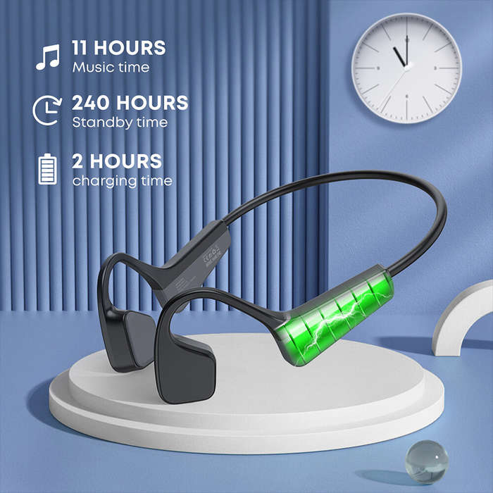 Langsdom BS17 True Bone Conduction Earphone bluetooth Headset HiFi Stereo CVC Noise Cancelling 360 F