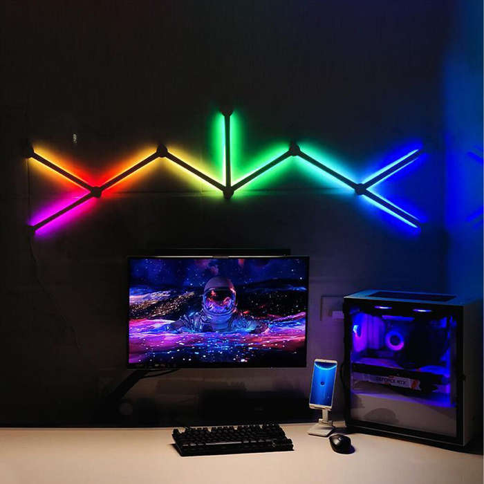 USB 5V - BlitzWill BW-SL1 DIY Splicing Light Bars RGBIC LED Tuya WiFi Smart Control Music Sync Works