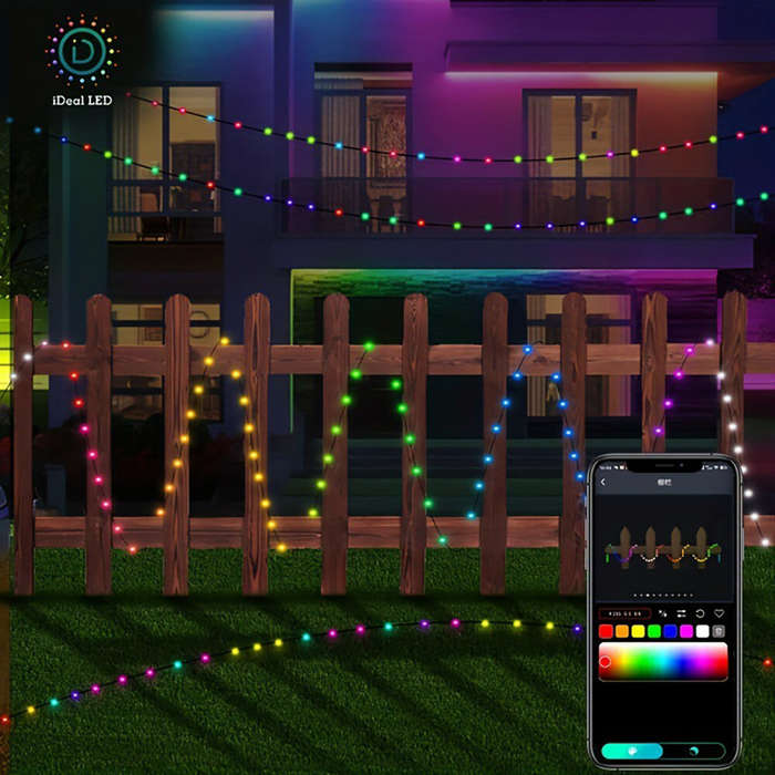 10M - RSH 10m 100LED Smart LED String Lights Music Sync APP/Remote Control IP65 Waterproof for Chris