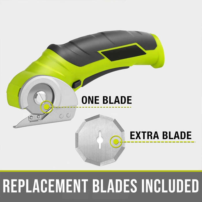 EU Plug - Cordless Electric Scissors 4V Electric Mini Cutter with Extra Blade and Charger Lightweigh