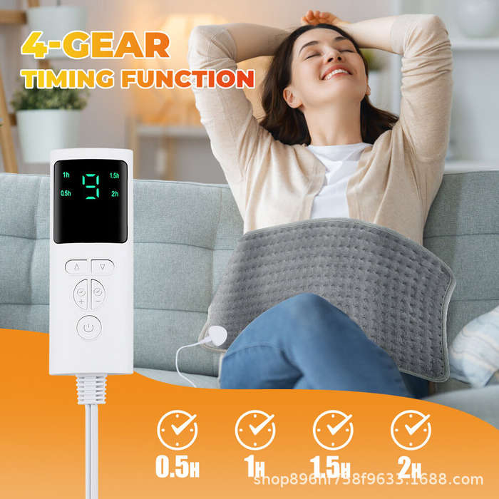 US Plug - 9-Speed Temperature Adjustment 4-Speed Timed Heating Shawl Office And Home Warming And Mus