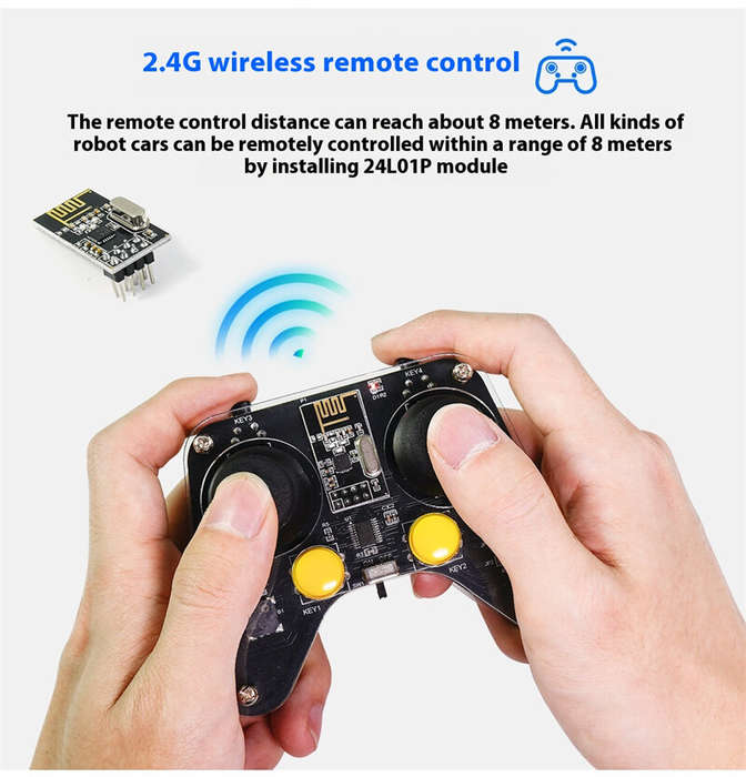 2.4G Remote control - HU-M40 24GHz Wireless Remote Controller Dual Joystick 250kbps NRF24L01P Commun