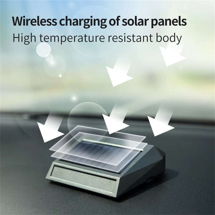 Black - Solar Car Air Purifier Usb Oxygen Cleaner Negative Ion Hepa Filter Pm2.5 Smoke Remover Inter