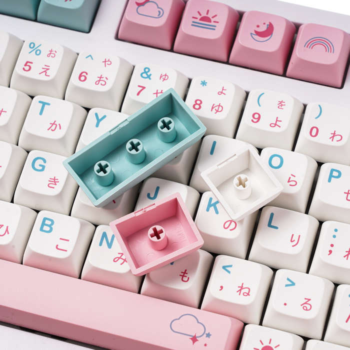 132 Keys Weather Keycap Set PBT Sublimation XDA Profile English/Japanese Custom Keycaps for Mechanic