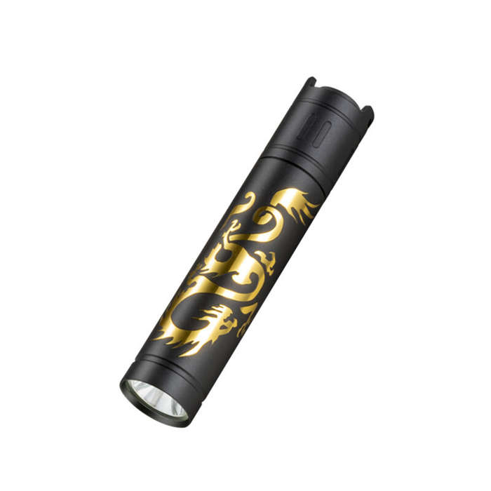 Black - Lumintop LOONG 900 Lumens Compact EDC Flashlight With Tail Switch and Portable Keychain 5 Mo