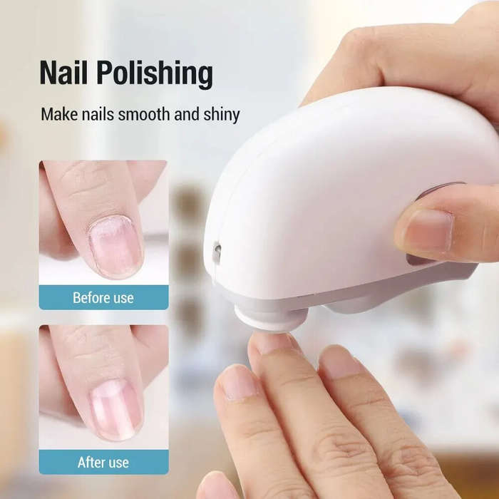 Purple - Electric Nail Clipper 2 in 1 Nail Trimmer and Polisher with Dual Motors Type-C Charging Int