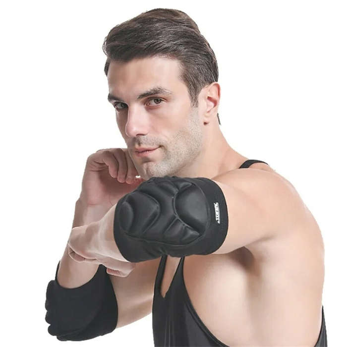 L - Aolikes 1Pair Hand Pads Elbow Protector Volleyball Sponge Support Compression Elbow Braces For B