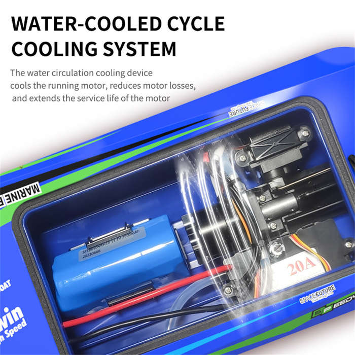 White - TY XIN 768 Brushless RTR 2.4G 30km/h RC Boat Jet Speedboat Water Cooling Waterproof Remote C