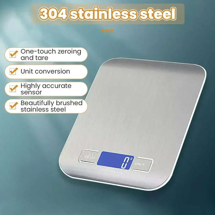Battery Version - Comfook High Precision Kitchen Scale LCD Electronic Measuring Digital Display 10kg