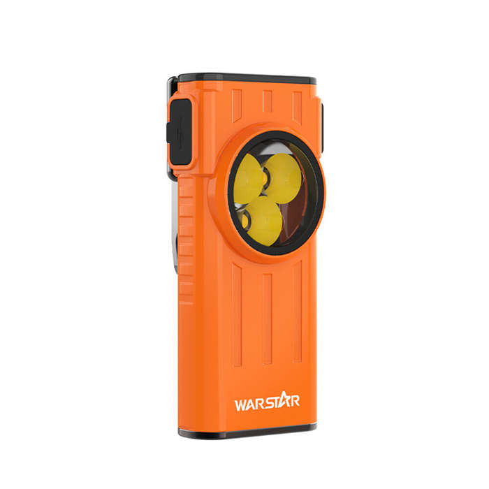 Green - Warstar WT3 260LM EDC LED Keychain Flashlight With White Red Light Type-C Rechargeable Porta