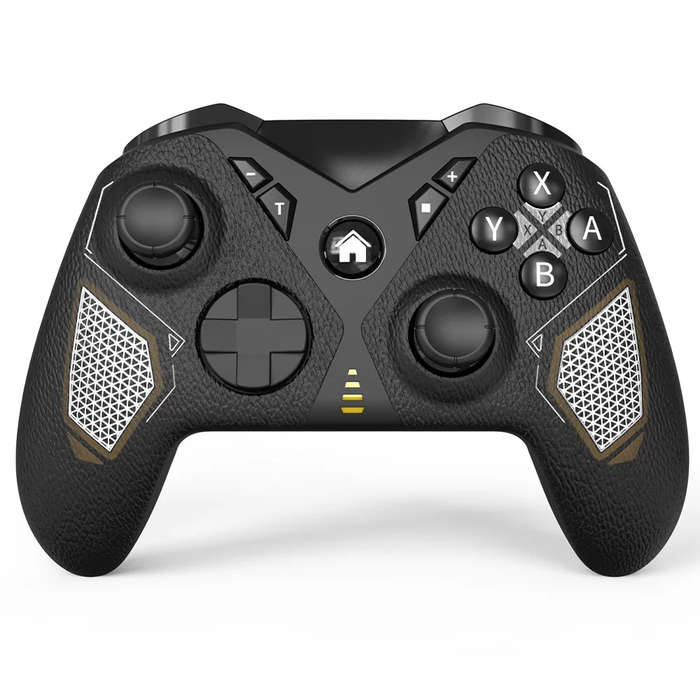 Black - 6130 Tri-mode Wireless Gamepad bluetooth Controller Built-in Six-axis Gyro Support 2.4G/Wire