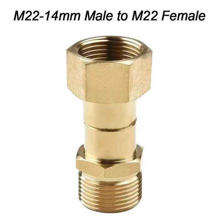 Type A - 360 Degree M22 Pressure Washer Attachment Reliable Brass Swivel Connector for High Pressure
