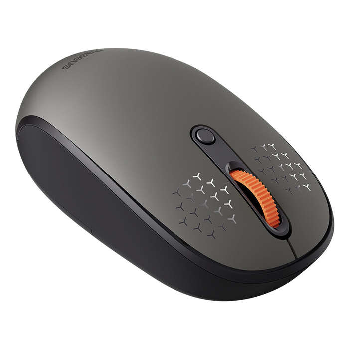 Grey - Baseus F01B Tri-mode Wireless Mouse 800-1600DPI Mute Mice 2.4G/BT5.0/BT3.0 Ergonomics for PC