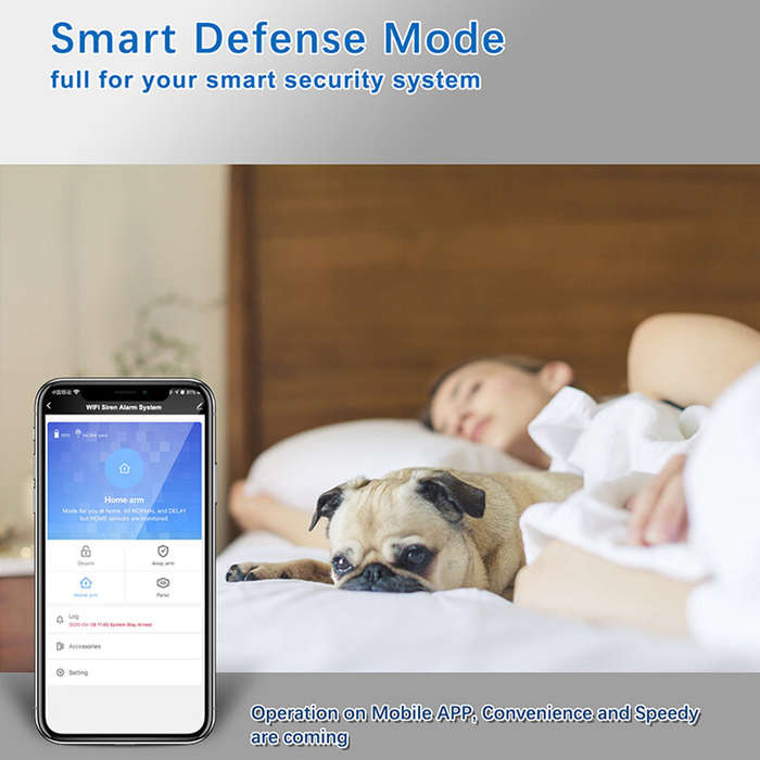 EU Plug - ZX-SN11 Tuya WiFi Alarm Siren 433Mhz 110db Loud Wireless Security System Mobile App Contro