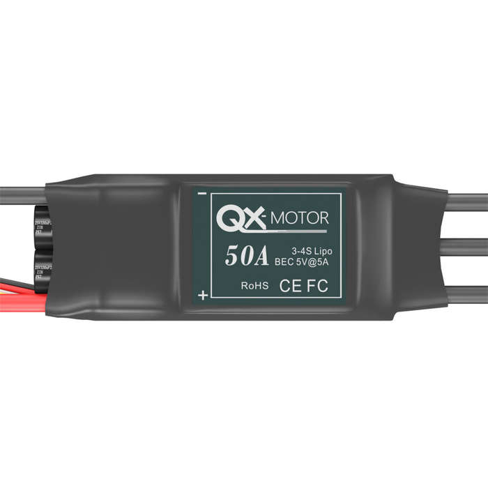 50A ESC - QX-MOTOR 50A 3-4S Brushless ESC with 5V/5A BEC for RC Airplane Fixed Wing
