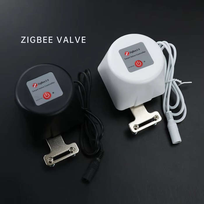 White - Tuya Zigbe Smart Gas Valve Garden Water Shut Off Timer Irrigation Controller Work with Alexa