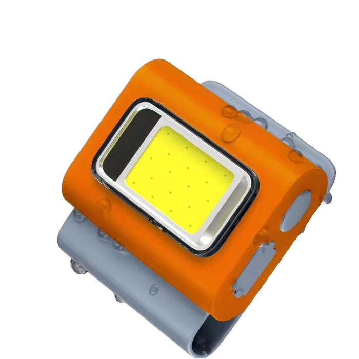 Black - Bikight Magnetic COB Work Light, Safety Running Light with Strong Magnetic Clip, 6 Light Mod