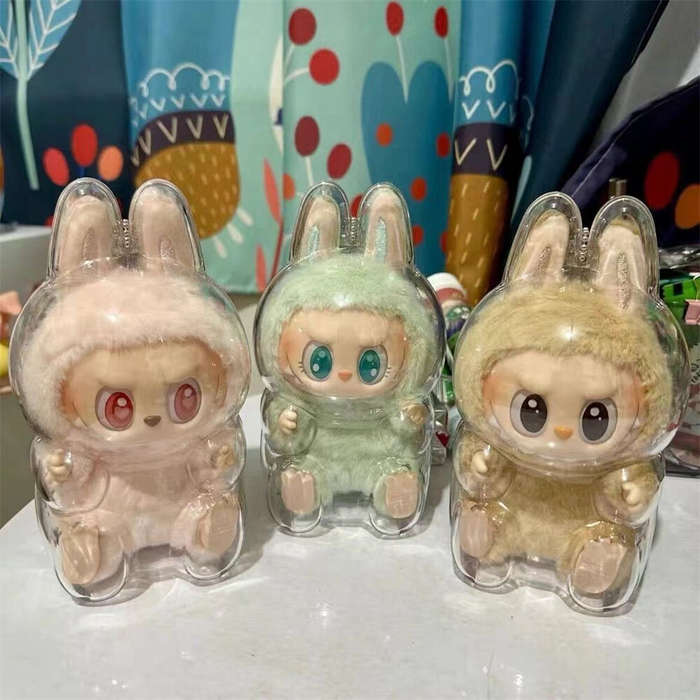 V2 - Transparent Acrylic Doll Dustproof Protective Cover for LABUBU V1 V2 V3