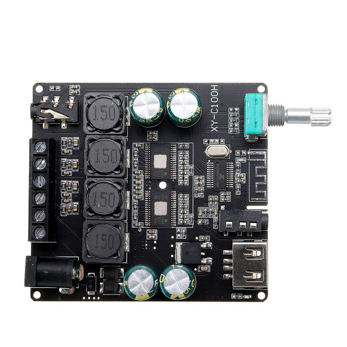 XY-C100H HIFI 2x100W TPA3116D2 AUX+ bluetooth 5.0 HIFI Digital Power Stereo Amplifier Board APP Cont