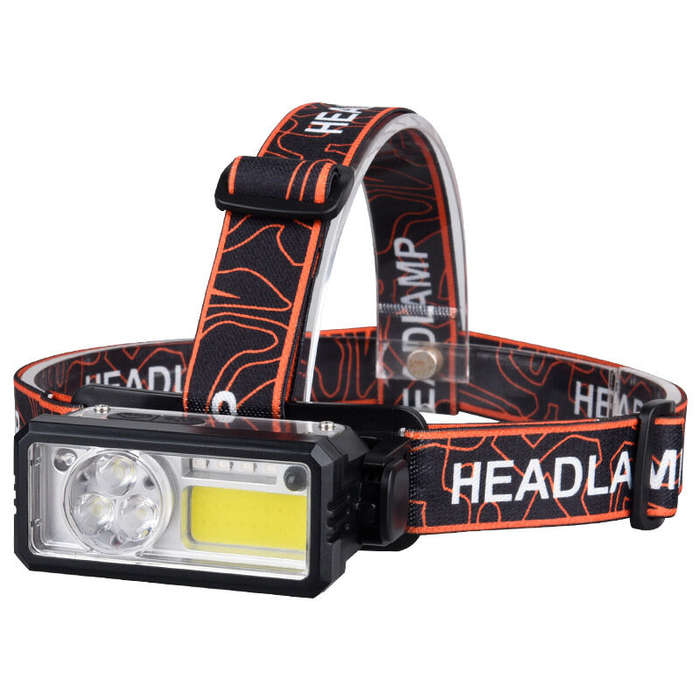 Black - Bikight T142 Smart Sensor Powerful Type-C LED Headlamp 6 Modes 18650 Torch Built-in Battery