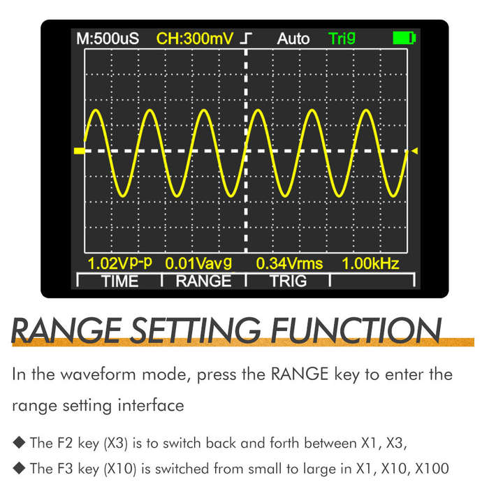 MUSTOOL MT8208 Intelligent Graphical Digital Oscilloscope Multimeter 2 in 1 With 2.4 Inches Color Sc
