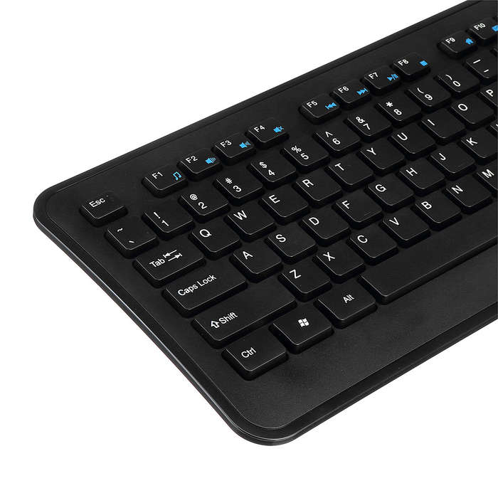 AIGO WQ640 Wired Keyboard & Mouse Set 104 Keys Office Optical Keyboard 2400DPI Ergonomic Mouse Kit f