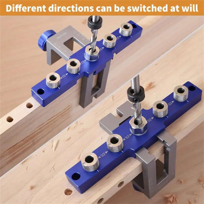 Metric - RUITOOL Metric Imperial Doweling Jig Kits Drill Guide Locator Cabinet Hardware Jig with 6mm