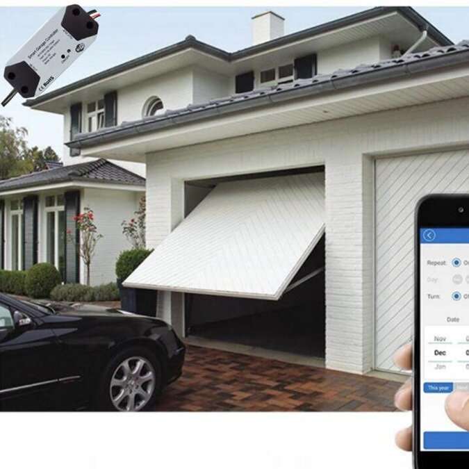 EU Plug - Tuya WIFI Smart Garage Door Controller APP Voice-controlled Smart Switch with Alexa Google