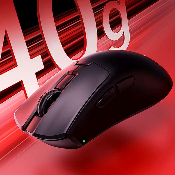 Black - DELUX M900mini Pro Gaming Mouse PAW3395 Sensor FPS Wireless Dual Mode 1K Ergonomic 46g Ultra