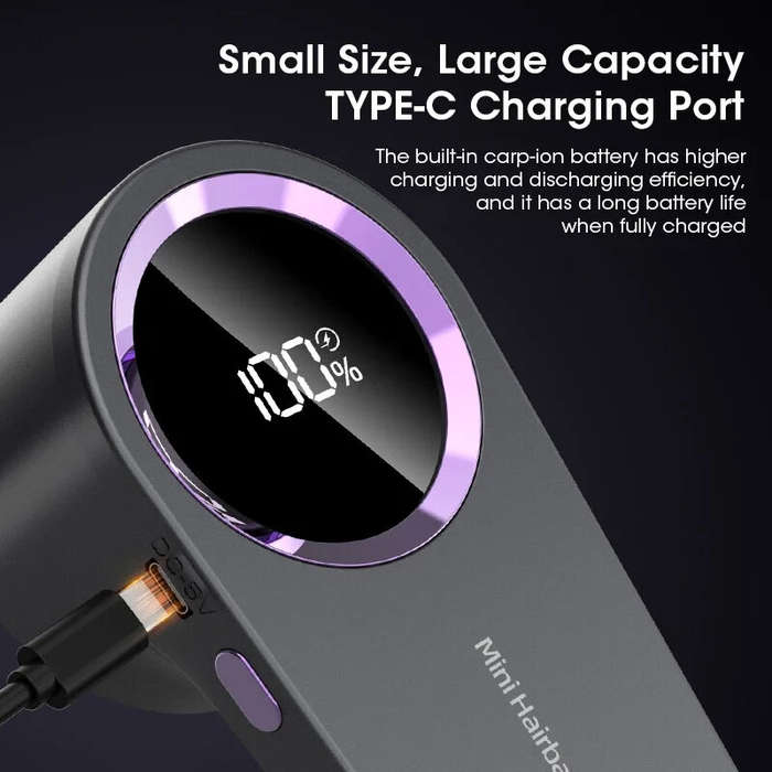 Grey - Lint Remover Electric Hairball Trimmer Smart LED Digital Display Fabric USB Charging Portable