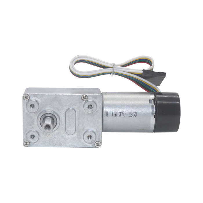 30RPM - Machifit JGY-370 DC 12V Motor Reduction Gear Turbine Worm Self-locking Encoder Signal Feedba