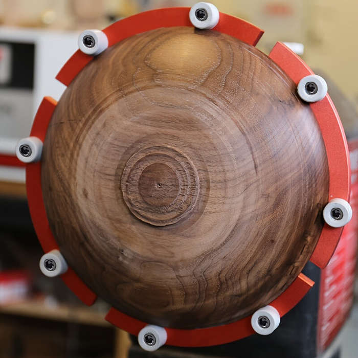 Red - 10inch Wood Turning Lathe Chuck Bowl Making Clamping Protecting Chuck Woodworking Machine Tool