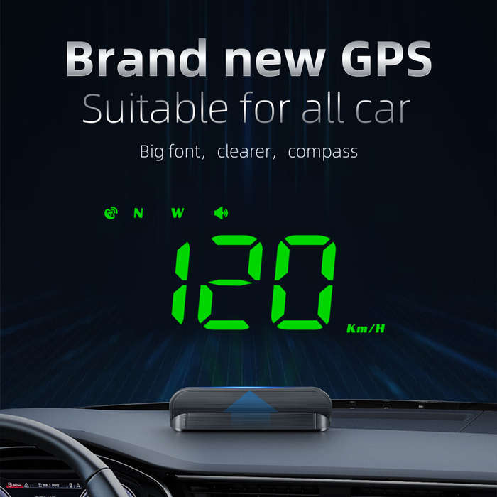 Green - M1 Multifunctional New Energy Car HUD Head-up Display GPS Speedometer Dashboard Projection G