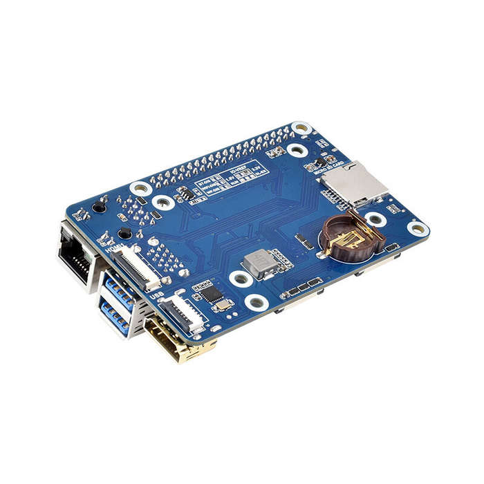 Blue - Raspberry Pi Compute Module 5 Expansion Board Dual 4K HD Multimedia Interface USB 3.2 PCIe Gi