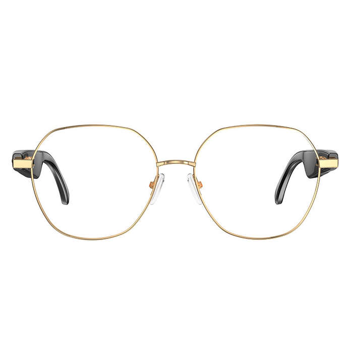 Black - W100B Smart AI Translation Glasses bluetooth 6.0 ChatGPT4.0 Real-Time 163 Languages Translat