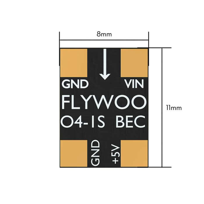 BEC Module - 0.4g FLYWOO O4 1S 5V BEC Module for 1.6 Inch to 2 Inch Micro RC FPV Racing Drones