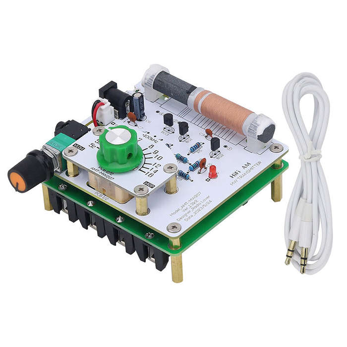 White - AMTMW207 Medium Wave Radio Transmitter High Fidelity AM Radio Transmitter DIY Circuit Board