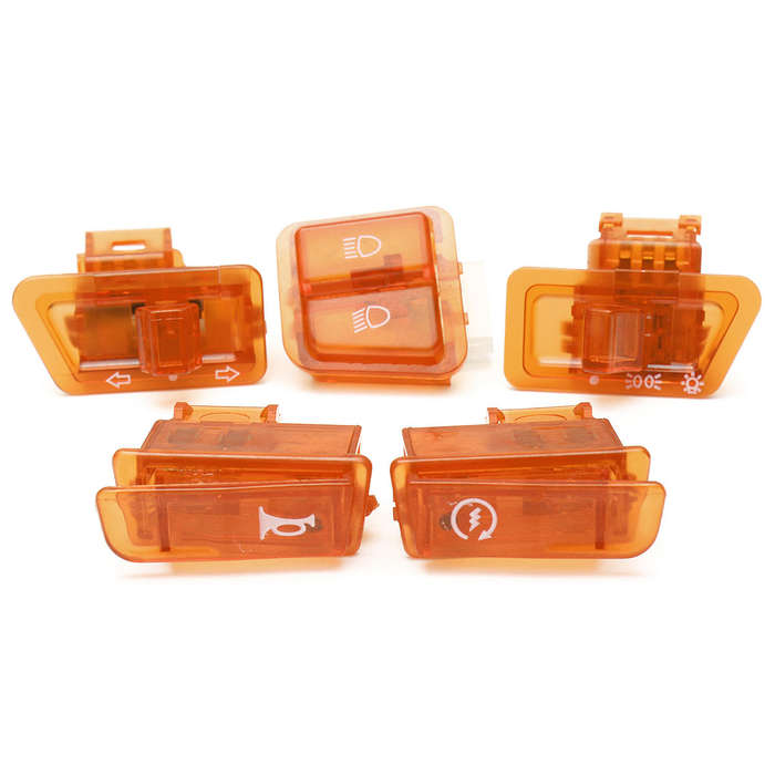 Green - Turn Signal Head Light Horn Dimmer Starter DIY Switch Button For GY6 50cc 125cc 150cc Moped