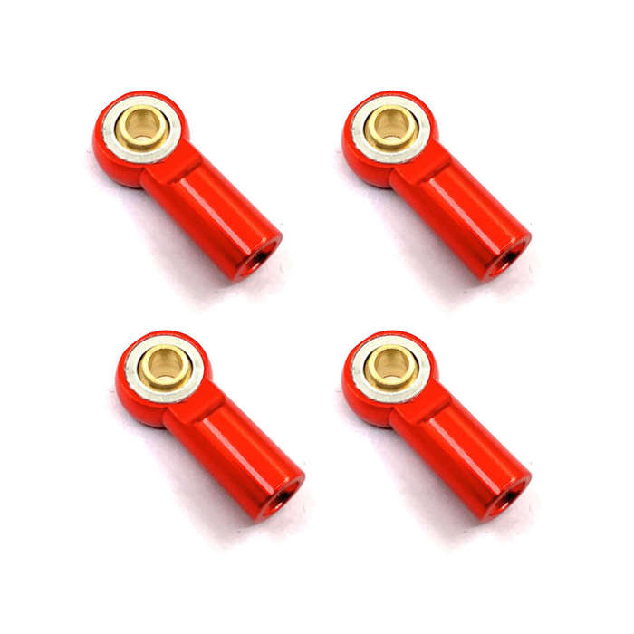 Purple - 4PCS Metal M3 Aluminum Link Tie Rod End Ball Joint for 1/10 Crawler SCX10 D90 Racing RC Car
