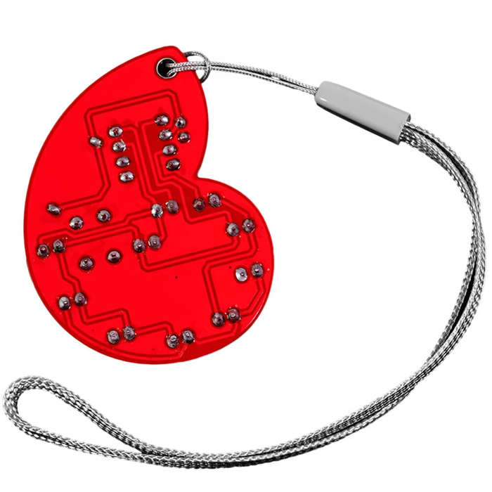 No battery - DIY LED Seashell Design SMD SMT Electronic Kit With Lanyard for Soldering Practice Lear