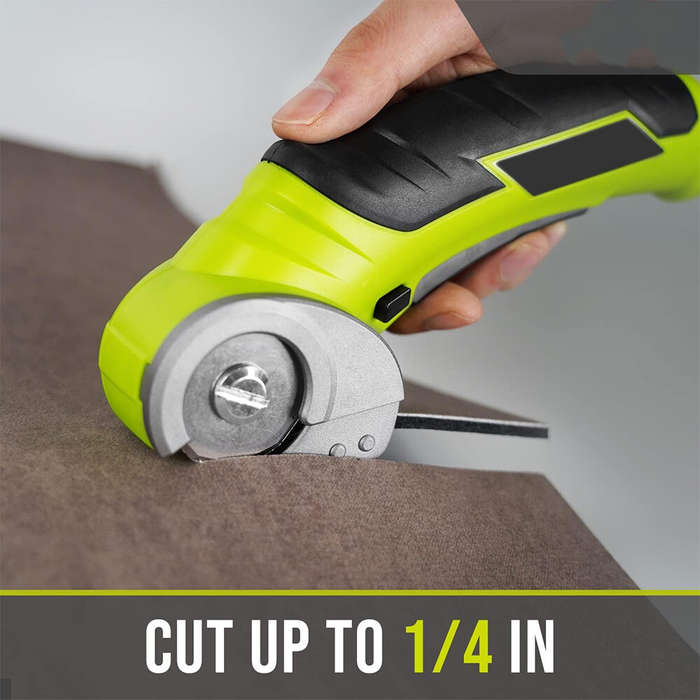 EU Plug - Cordless Electric Scissors 4V Electric Mini Cutter with Extra Blade and Charger Lightweigh