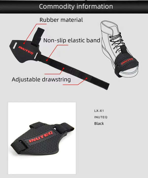 Red - Motorcycle Shift Pad Rubber Dust Cover Protective Cover Adjustable Shifter Protective Cover An