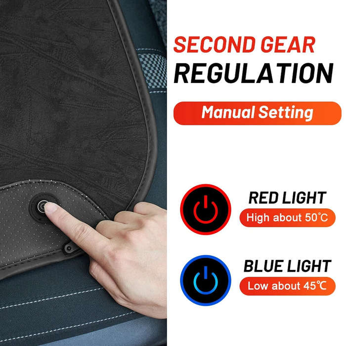 Black - 5V USB Heated Seat Cover Car Office Chair Electric Heating Car Seat Cushion Universal Winter