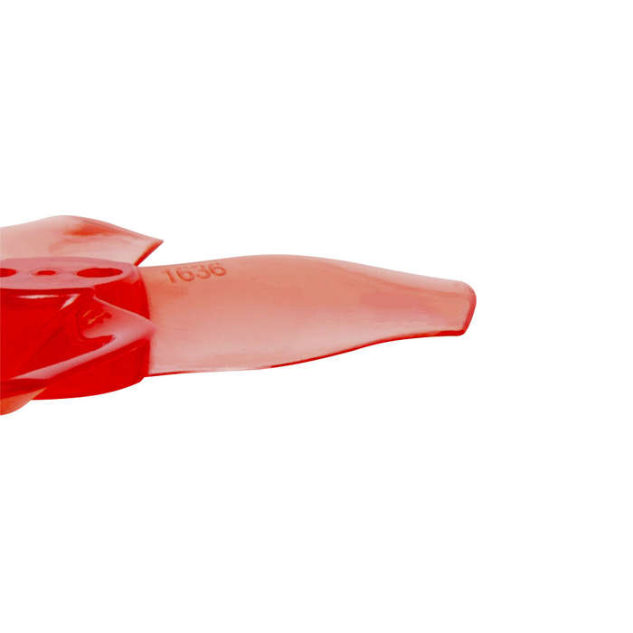 Clear Red - 4 Pairs Gemfan 1636 1.6x3.6x4 40mm 4-blade 1mm Hole Propeller for 1103 1105 RC Drone FPV