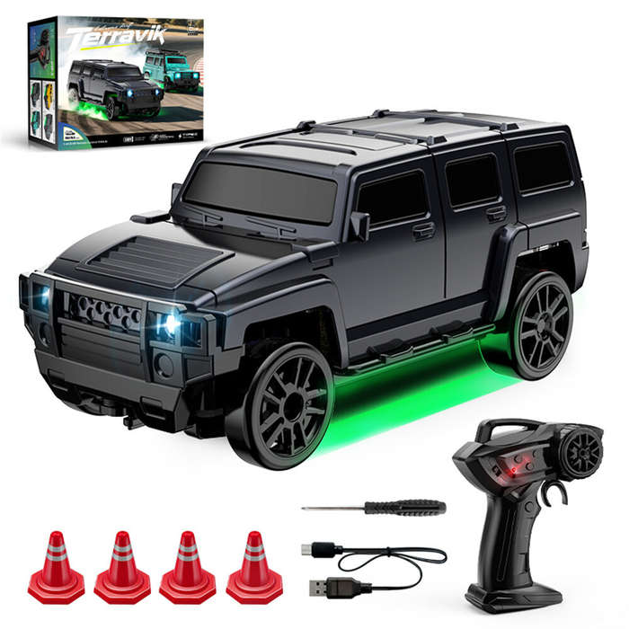 Black - WSD E86 E87 RTR 1/64 2.4G 4WD Drift RC Car SUV Mini Race LED Light Two Speed Full Scale Radi