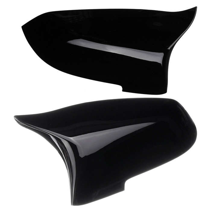 2Pcs Gloss Black Side Rearview Mirror Covers Caps For BMW 5 6 7 Series F10 F18 F11 F06 F07 F12 F13 F