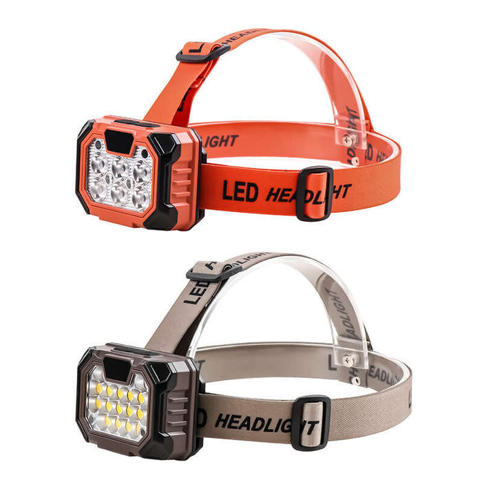 Coffee - Bikight Sensor Strong Light Working LED Headlamp Mini LED Night Fishing Running Powerful Di