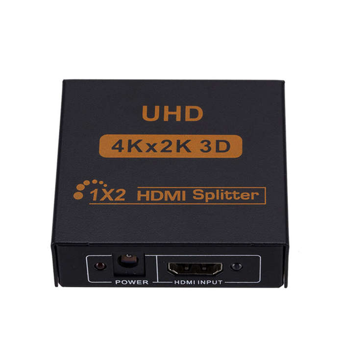 Black - 4K 3D HD Splitter HD 1 Input 2 Output Video HD Switcher for PC DVD TV Box 12 HD Splitter