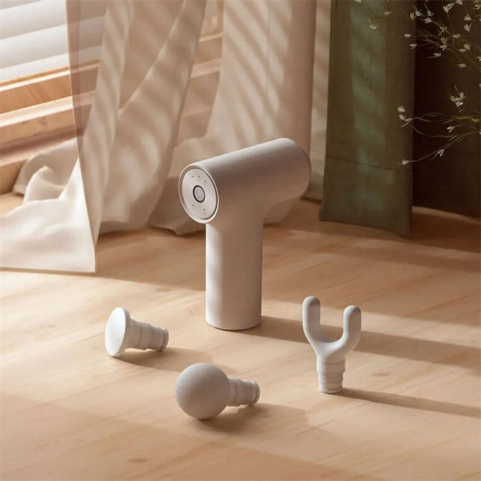 Light Grey - Xiaomi Mijia Portable Fascia Gun 2C 12kg 2500rpm High-speed Thrust Massage 3 Gear Smart