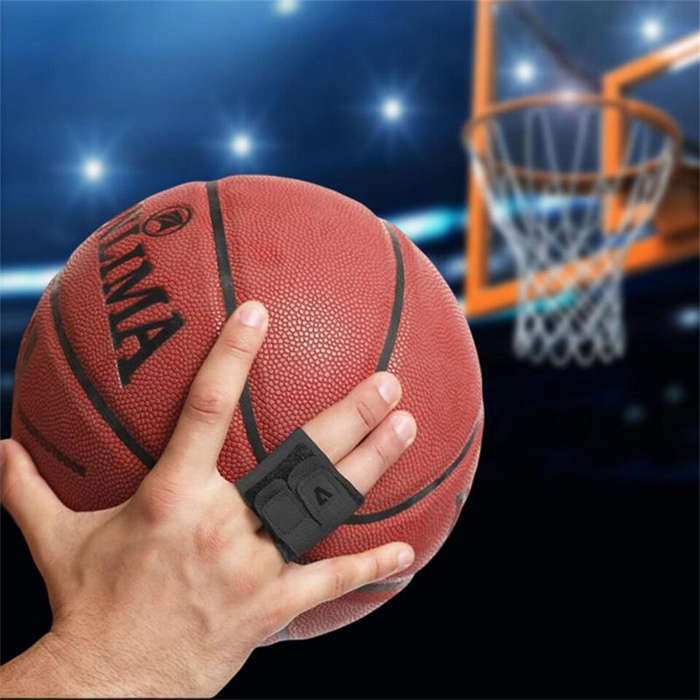 L - AOLIKES 2PCS Sports Volleyball Basketball Finger Support Protector Finger Guard Bandage Pain Rel